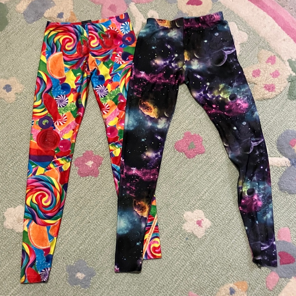 Bundle of Colorful Girls Leggings Set
